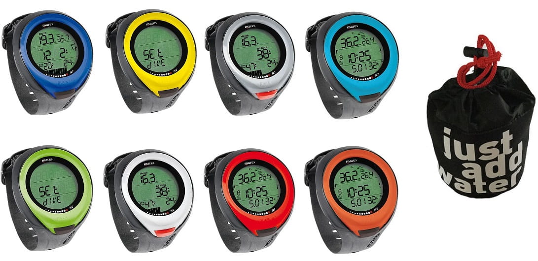 Mares Puck Pro Tauchcomputer mit Neopren-Computertasche