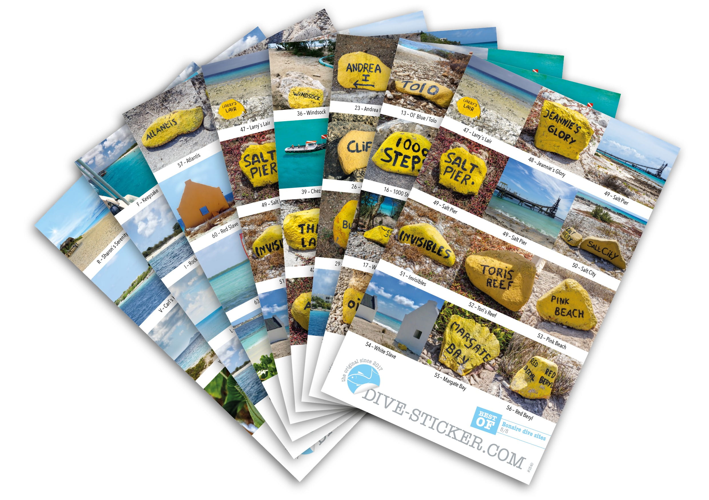 Dive_Sticker_Bonaire_Dive_Sites_2 Dive Sticker Bonaire Dive Sites