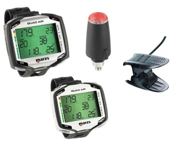 Mares Quad Air Tauchcomputer mit Sender und Interface