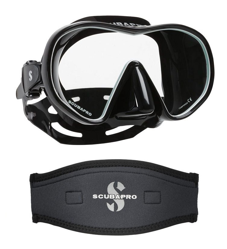 Scubapro Solo Einglas-Tauchmaske mit Sport Eder Maskenband