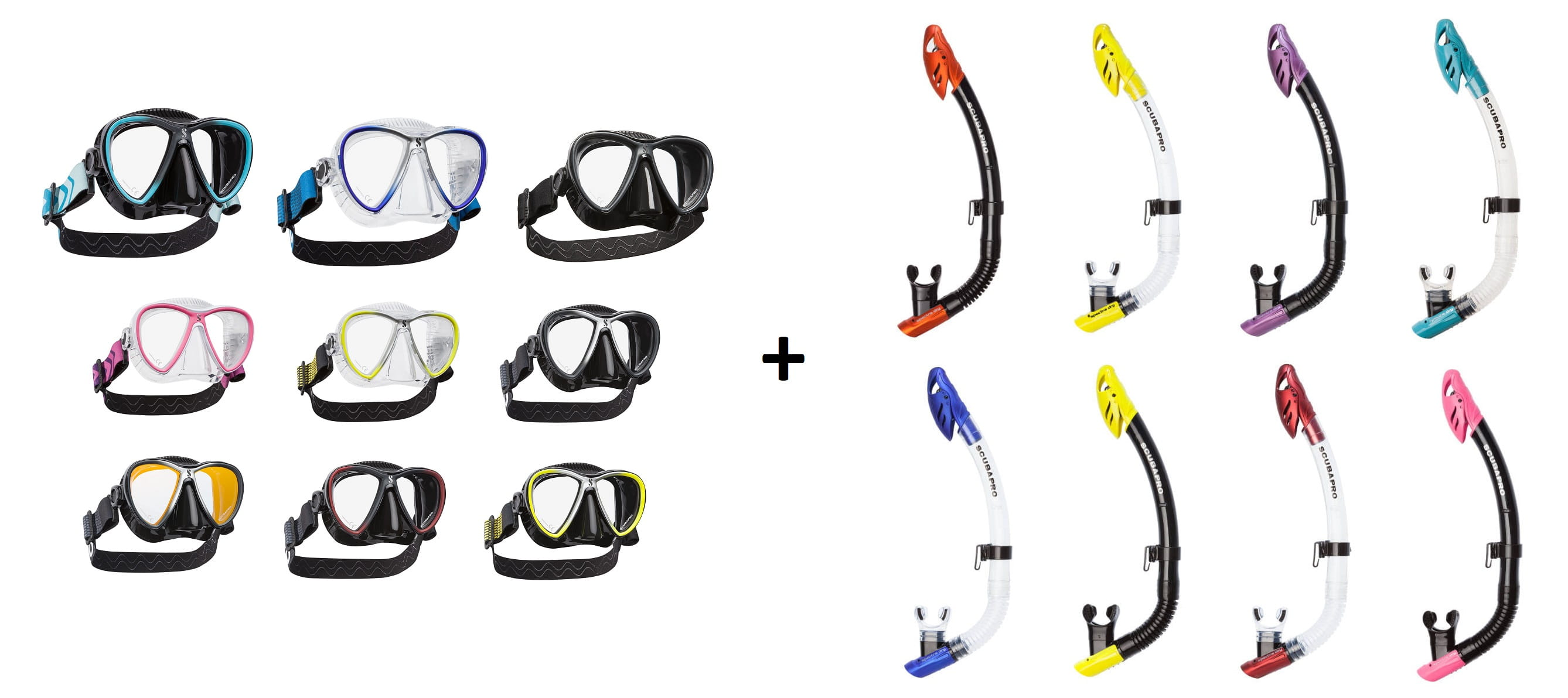 Scubapro Synergy Twin Spectra Dry Maskenset Schnorchelset