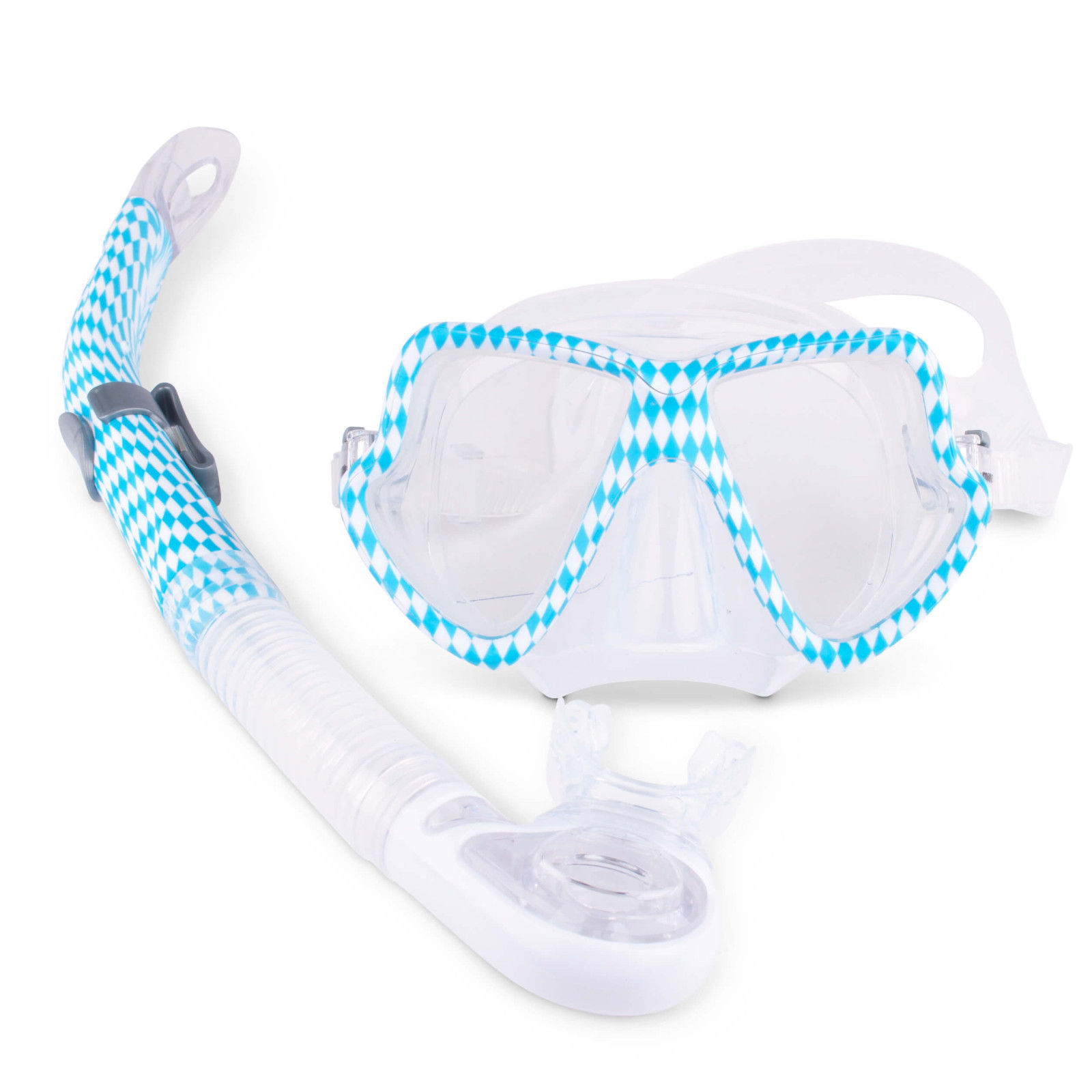 Bavaria Blau-Weiß Schnorchel Set