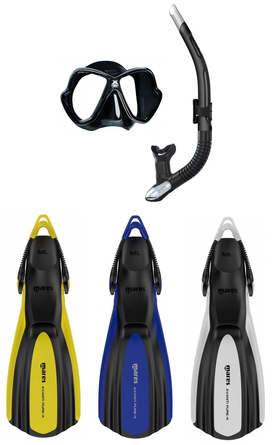 Mares Pure-X Schnorchelset Mares Pure-X Schnorchelset