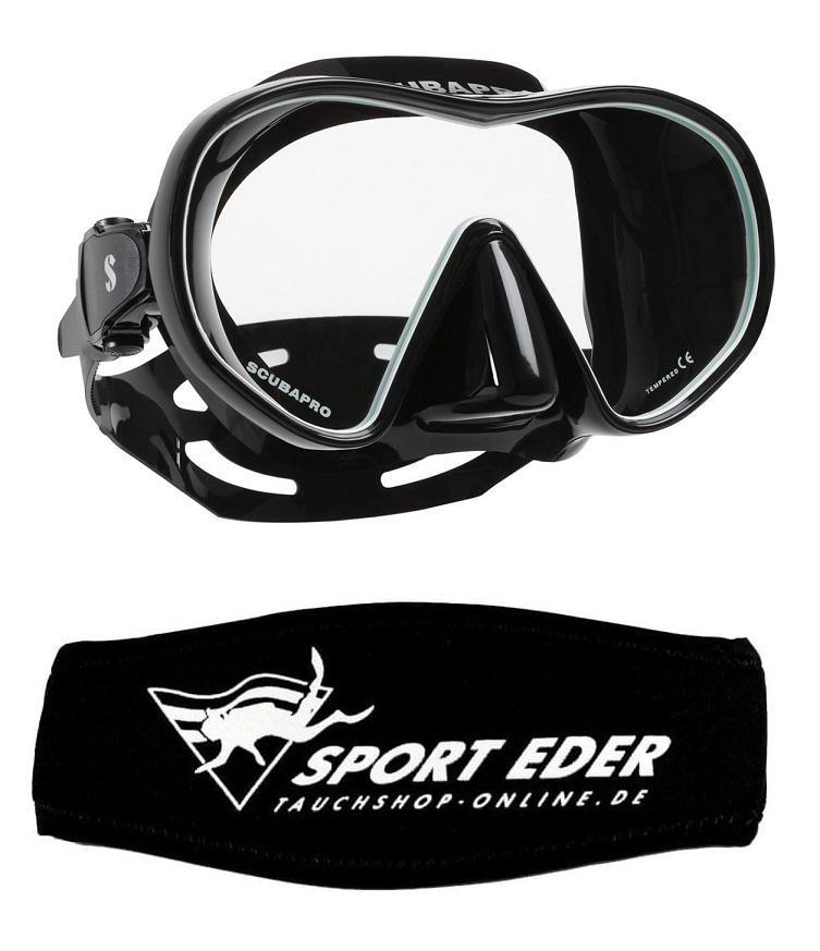 Scubapro Solo Einglas-Tauchmaske mit Sport Eder Maskenband