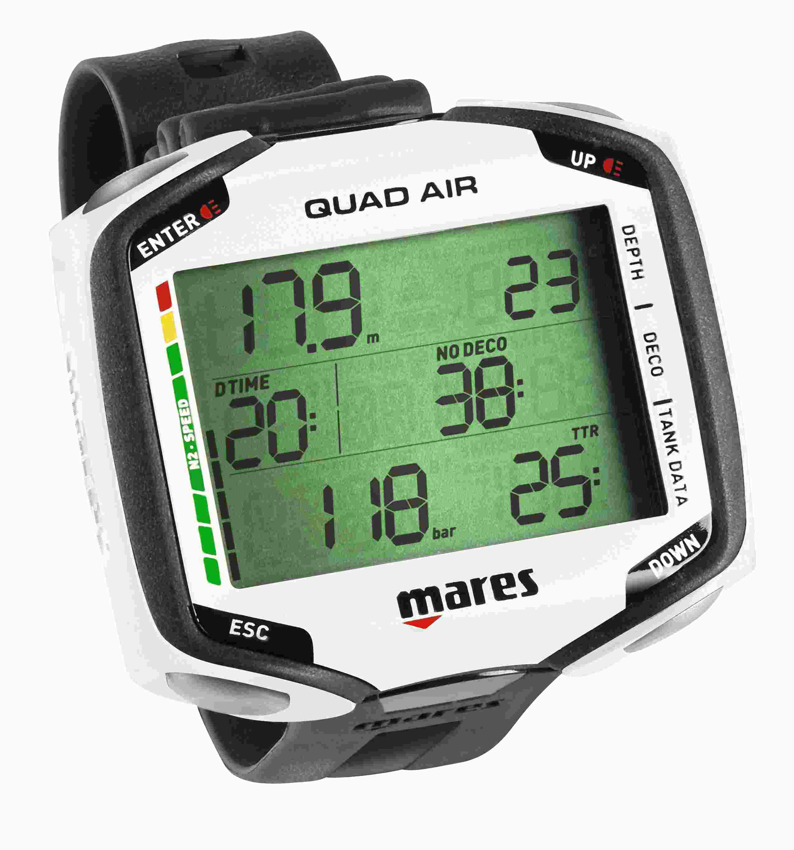 Mares Quad Air Tauchcomputer (Schwarz/Weiß)