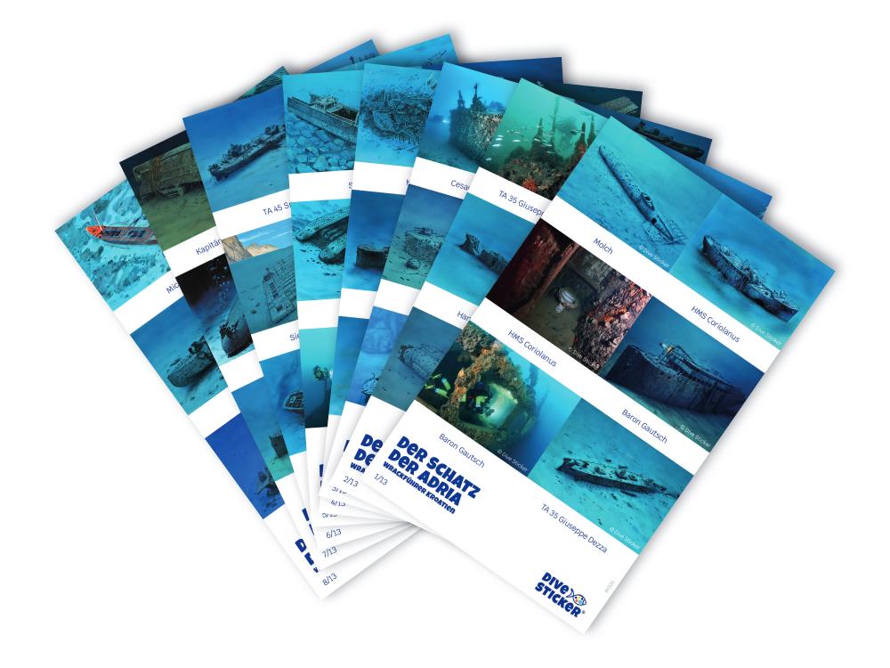 Dive Sticker Schatz der Adria, Wrackführer Kroatien Dive Sticker Schatz der Adria, Wrackführer Kroatien