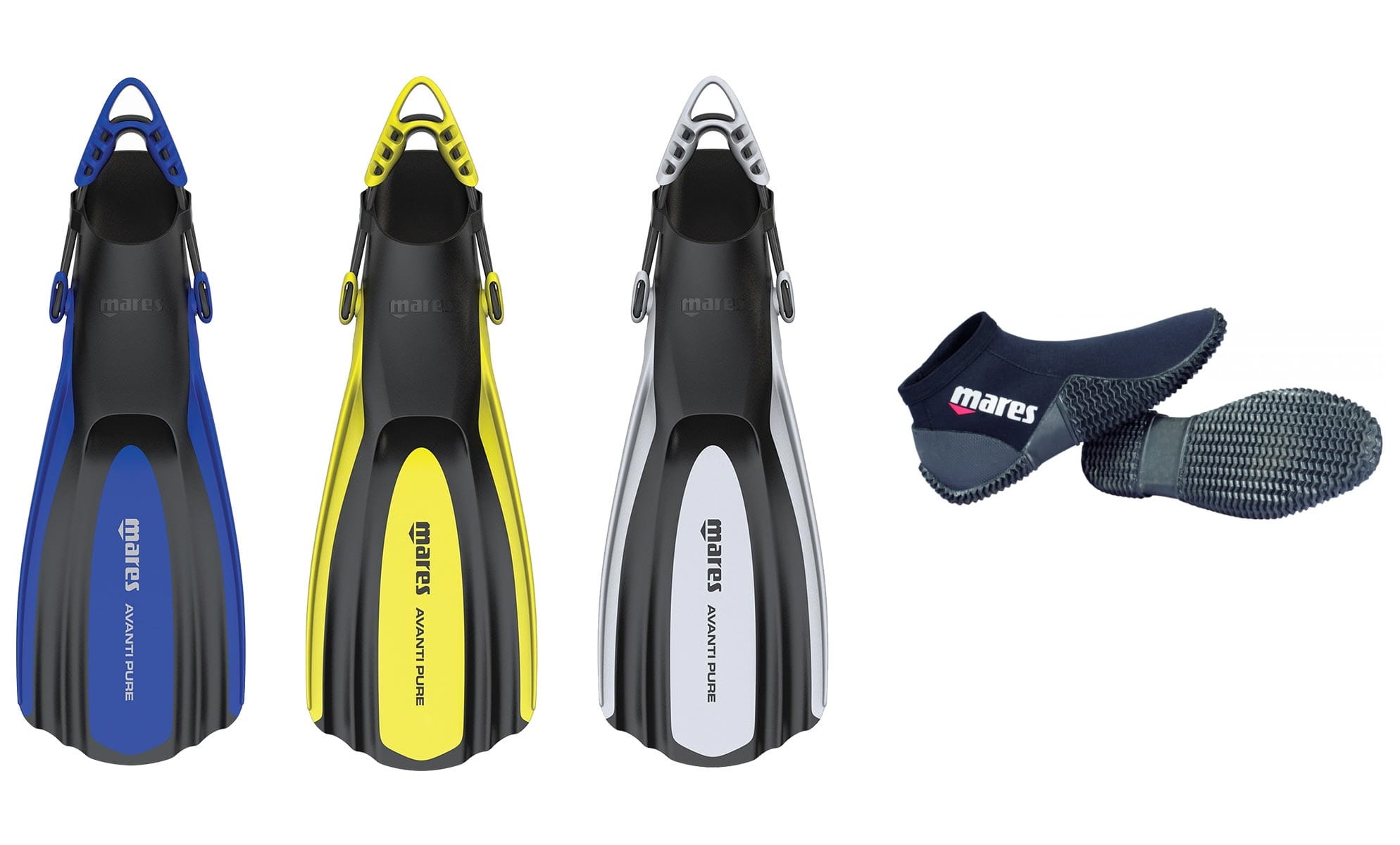 Mares Avanti Pure Schnorchelflossen mit Equator Füßlinge