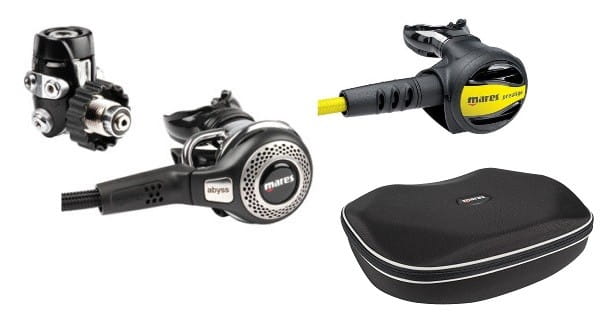 Mares Abyss 52 mit Prestige Octopus und Shell Regulator Bag Atemreglerset