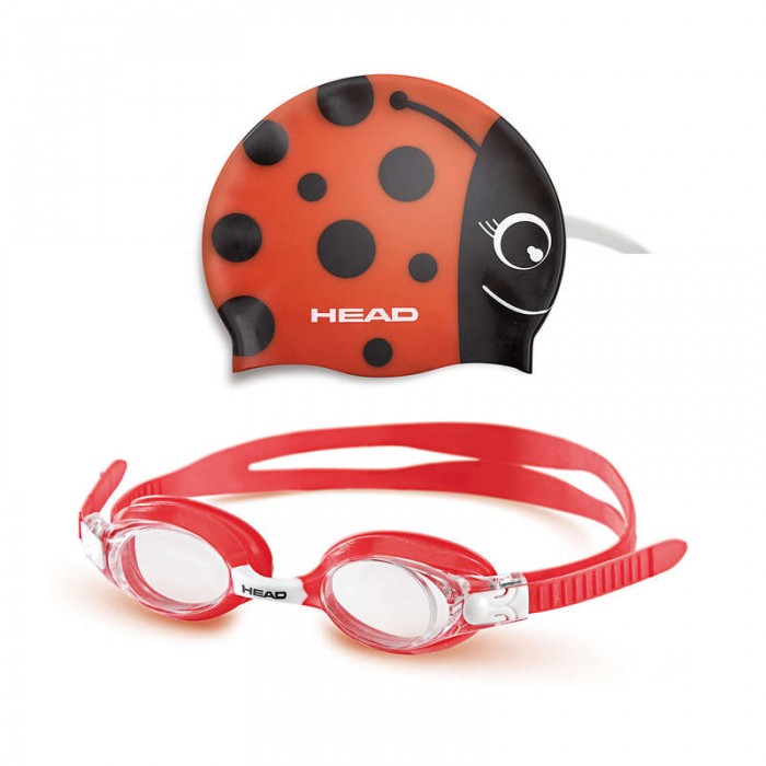 Head Meteor Kinderschwimmbrillen Set rot